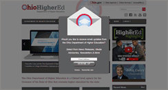 Desktop Screenshot of ohiohighered.org